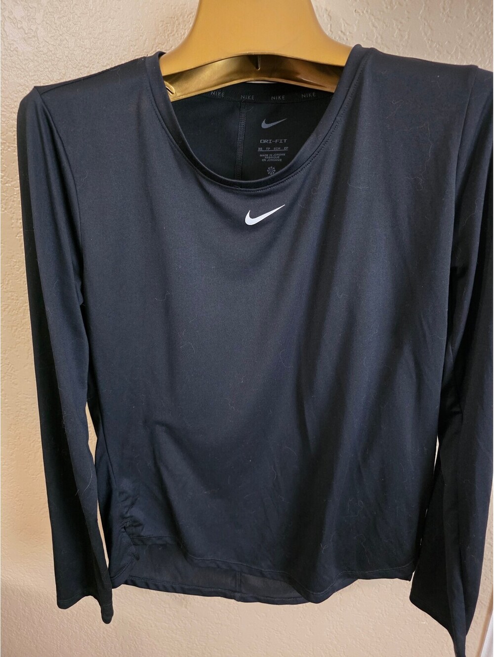 Nike One Classic Women's Dri-FIT Black Long Sleeve Athletic Shirt XS